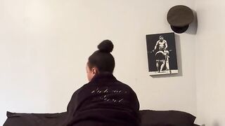 BLACK COLLEGE bitch has PILLOW HUMPING FETISH