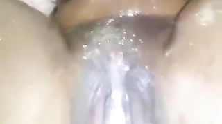 Petite Ebony with Phat Pussy Squirting