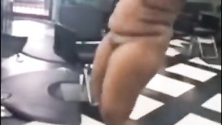 Lovely Peaches Nude Twerking in a Salon