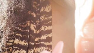 During the time that dad works I’m practicing sucking his shlong with this sex tool