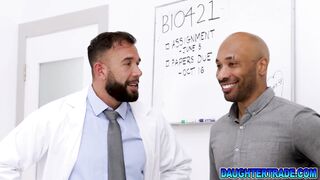 Stepdaughters Lexi Lore and Hazel Grace getting their vagina investigation from every others stepdads Bobby Adore and Will Pounder