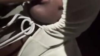 Black-plump-booty-sucking-ramrod-car-oral-job