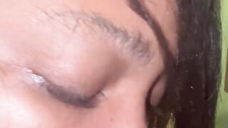 Black Naughty Queen wrapping tongue over and beneath dad bbc for joy Part1 schlong sucking!