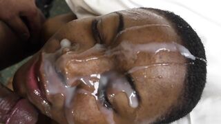 This chab oiled up her large red butt in advance of that babe drank his tiny shlong