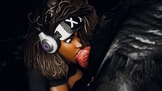 Colby facefucked by a Werewolf