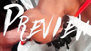 Face Banging Black w Open Throat Gag