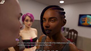 Taboo University #47 - Tattoed Black College Cutie Kisses Me. Whilst Her Ally Masturbates To It