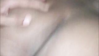 Large darksome skin butt bouncing on large jock