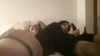 Her mouth so warm ( Lalin girl likes sucking ebony jock)