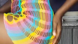 Large butt black step sis goes wicked in the kitchen