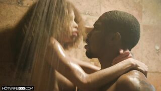 HOTWIFEXXX - Nervous Small Black Wife Bangs BBC Whilst Hubby is Away (Cecilia Lion)