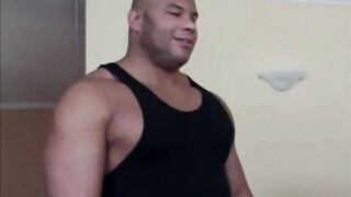 Tiny black teen banged by beefcake