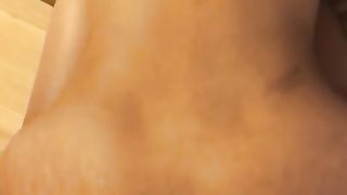 POV Rough Interracial Ebony Babe Big Booty Bent over on Chair