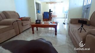 FULL SCENE Slim Afro amateur hotty Bella gets screwed by her 1st white knob!