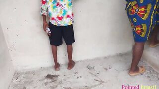 2 large swit dick pamper large butt wife to erotic sex in her backyard