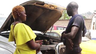 The mechanic makes me squirt his penis unfathomable in my booty during the time that troubleshooting my vehicle at the garage with his lengthy knob