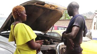 The mechanic makes me squirt his wang unfathomable in my booty during the time that troubleshooting my vehicle at the garage with his lengthy dong