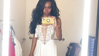 Watch Throughout Try On Haul in Fitting Room.