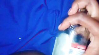 Giant bottle destroys my teen snatch