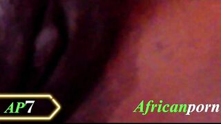 Making the hot curvy black cum in my getho room