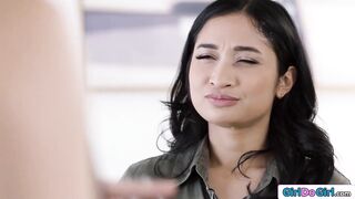 Small oriental Avery Ebony tries on her recent ding-dong and right at that pont of time her boss Helena Locks walks in.The mother i'd like to fuck needs that toy to be work related
