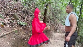 Country hunk finds a very nasty little red riding hood in the midst of the forest. In swap for taking her to his cabin, this chab gives her a wonderful bang until this chab cums in her booty. HL