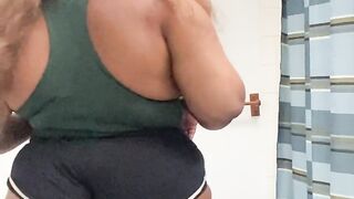 Thick black big beautiful woman model Aicha Ebony twerk her Overweight Butt - 75Hard Update