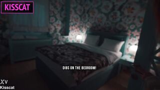 Step mommy can't lie alone on vacation and comes to Step son's shared daybed for hard sex