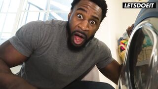 Braylin Bailey Got Stuck In The Washing Machine But BBC Dude Helped Her Out - LEWD HOSTEL