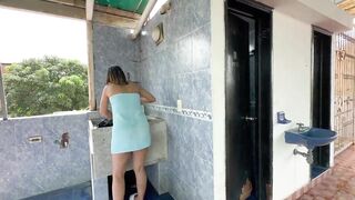 My shy stepsister runs out of clean garments, and I take advantage of the pont of time to invite her to the baths to bang very well and give her all my milk. hl