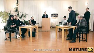 MATURE4K. Aged brunette hair sucked youthful penis and her spouse secretly saw it