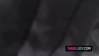 Ebony teen stepsis Demi Sutra screws with her stepbro