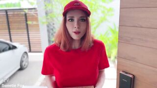 Redhead Cutie Courie Lets U Bang Her Throat and Gets Drilled Hard untill Cum in Her Twat