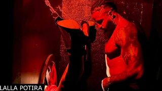 EBONY CHAP broke my vagina in front of the CUCKOLD who just watched.