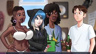 Let's Play - Summertime Saga, Miss Dewitt is dancing