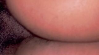 Thick Butt black rides and creams off my Schlong