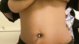 CHUBBY TIT CURVY big beautiful woman ALL NATURAL BLACK DOXY DISROBE TEASE FLASH BOOBS TITTY DROP BUTT SHAKING SNEAKY FT