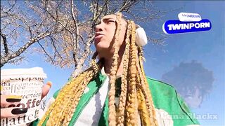 Belleza Black con gran culo le encanta follar con pollas gordas