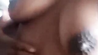 My moist ebony breasts