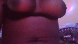 Red head black ebony concupiscent angel alone bored in daybed play