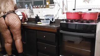 My stepmother called me to assist her in the kitchen 'coz her spouse was out all day.