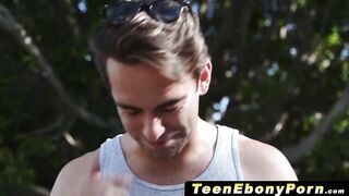 TeenEbonyPorn.com - Rod hungry black teen Anna Foxxx rides thick hard meat