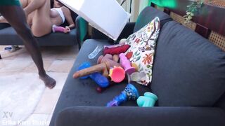 [PART 1] ANAL FISTING WITH PEE! Lady Ana's total anal destruction by biggest ebony knob with fisting and play with sex-toys EKS503