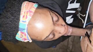 Getting my old booty throat slutted out outdoors