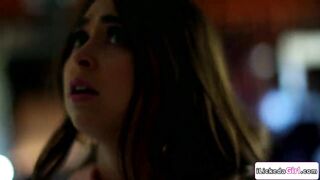 Riley Reid was locked in a room during the time that a mysterious entity took her image and have sex with her girlfriend Abella Danger licking her curly cunt.