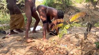 Village angel we brought her to the river to screw