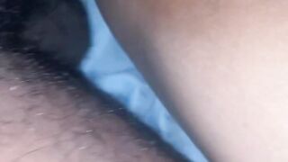 Playing with my nice-looking wifey shaggy moist snatch