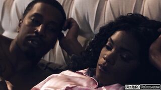 Teen stepdaughter seduces ebony stepdad