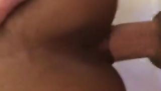 Sexy Black Girl Takes Thick White Cock from behind