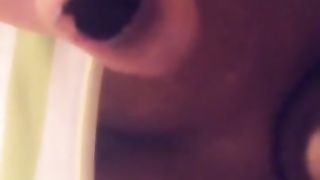 Ebony BBW Pierced Nipple Tease